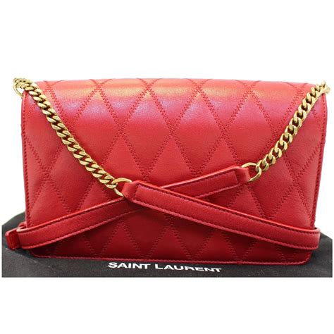 angie ysl|SAINT LAURENT Lambskin Diamond Quilted .